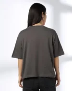 Women Graphic Print Boxy Fit Cotton Round-Neck T-Shirt - Image 3