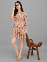 Yellow Floral Women's Dress - Image 3
